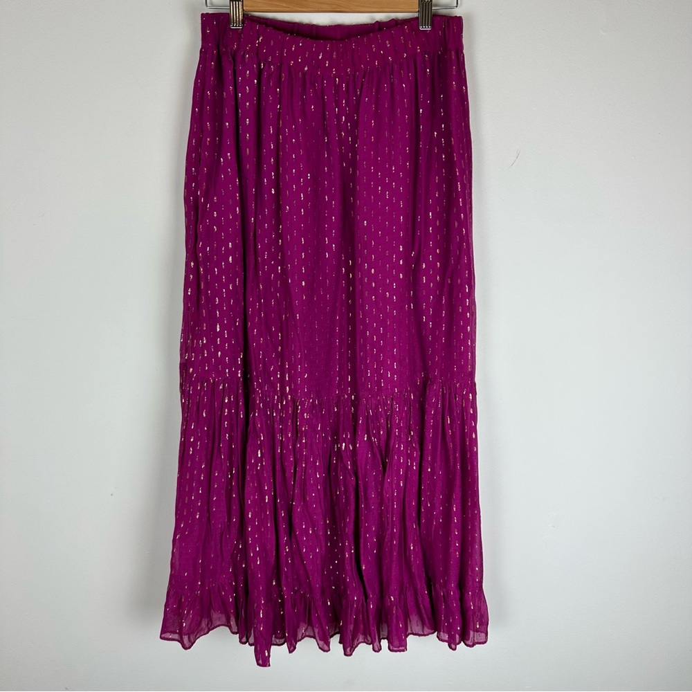 Generation Love Peggy Lurex Silk Blouse and Skirt Matching Set - Picture 9 of 16